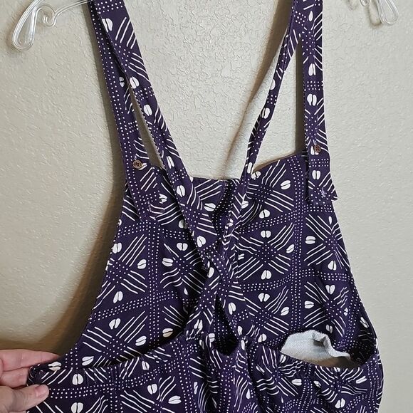 ADE+AYO Purple Geometric Pattern Overall Jumpsuit XXL - Picture 5 of 9